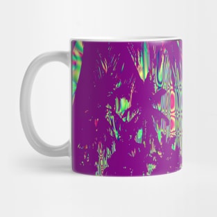 Silhouette Palm Trees on Psychedelic Background Mug